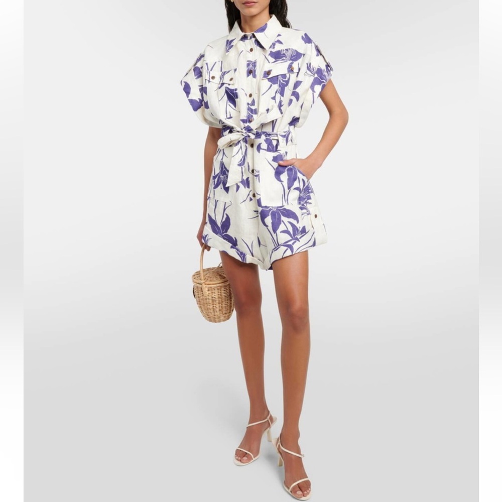 Zimmermann Acadian 100 % Linen Romper Playsuit - Picture 2 of 13